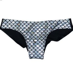 FJ Swim Silver Mermaid Ruched Bikini Bottoms